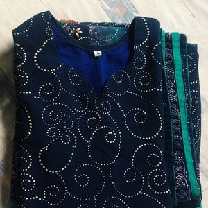 Dark Blue Salwar Kameez